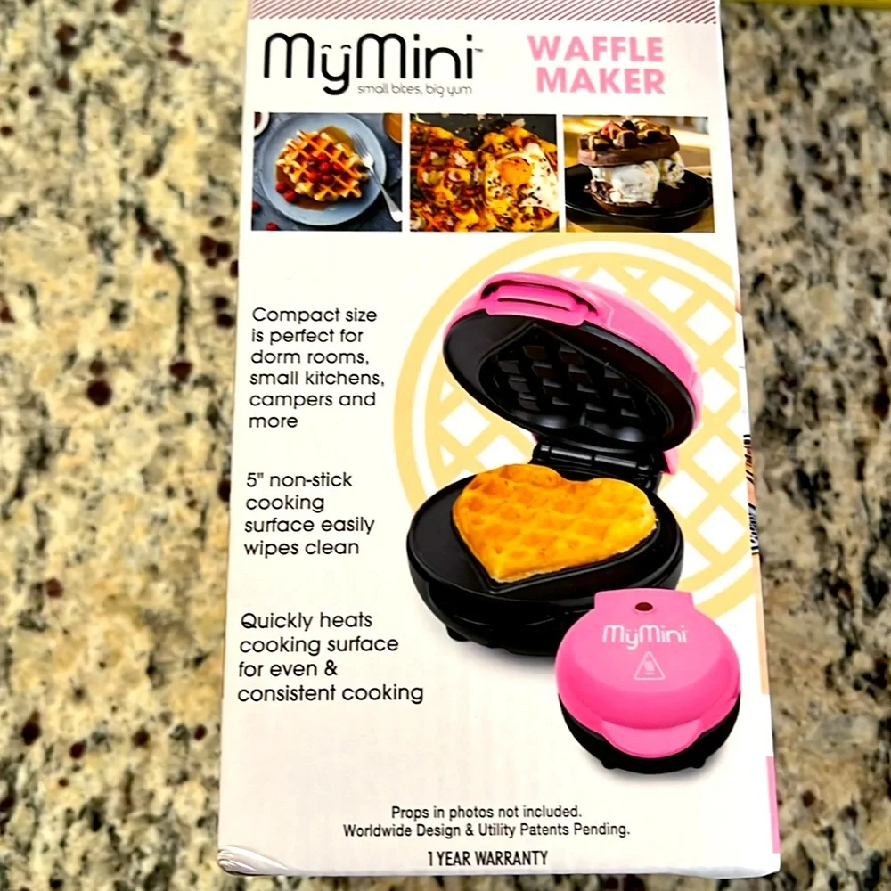 My Mini Heart Waffle Maker New in Box
